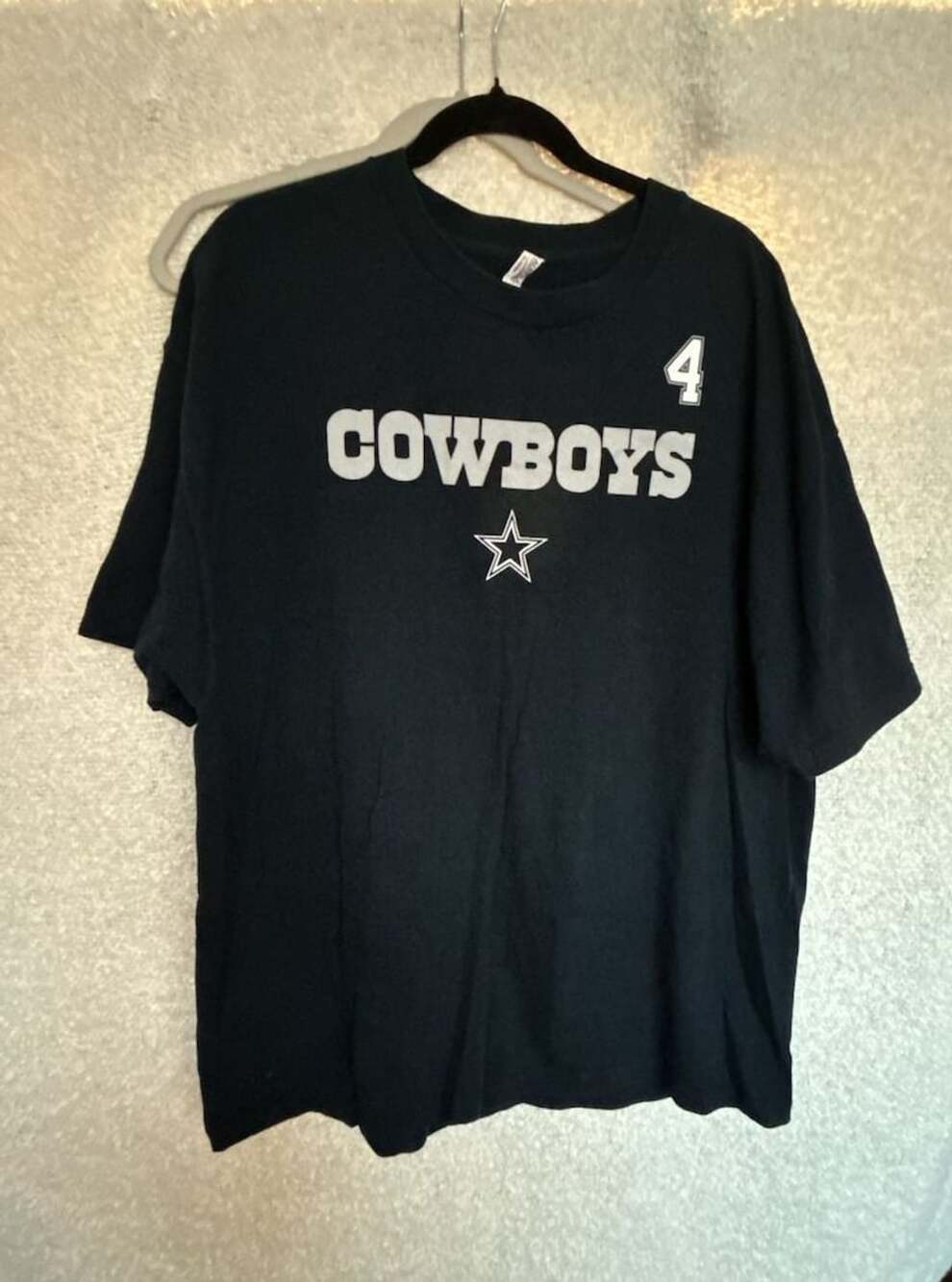 Alstyle Dallas Cowboys Dak Prescott 4 T-Shirt Size 2XL Navy Blue